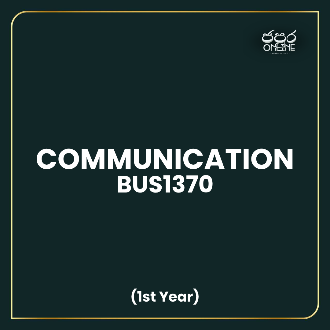 BUS1370 - Communication