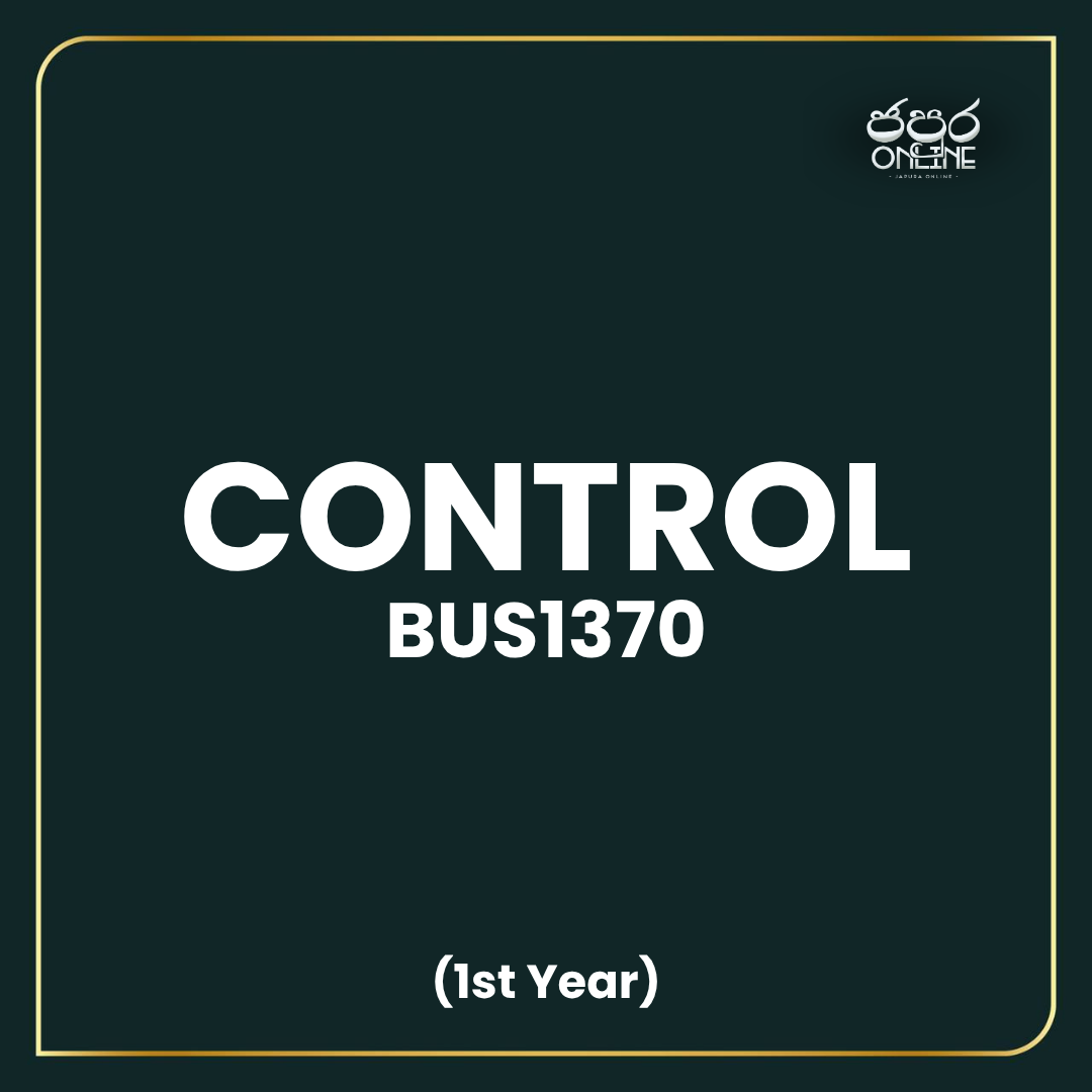 BUS1370 - Control
