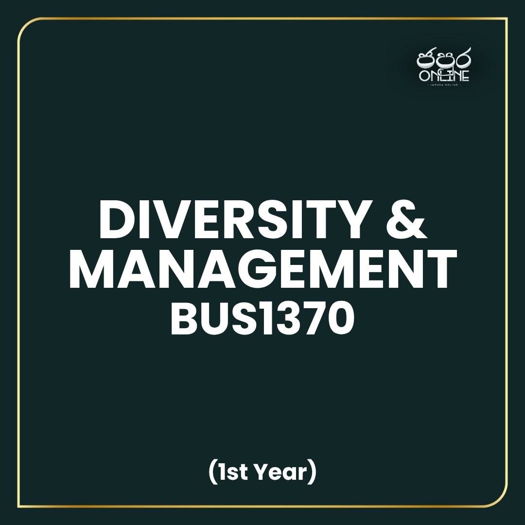 BUS1370 - Diversity & Management