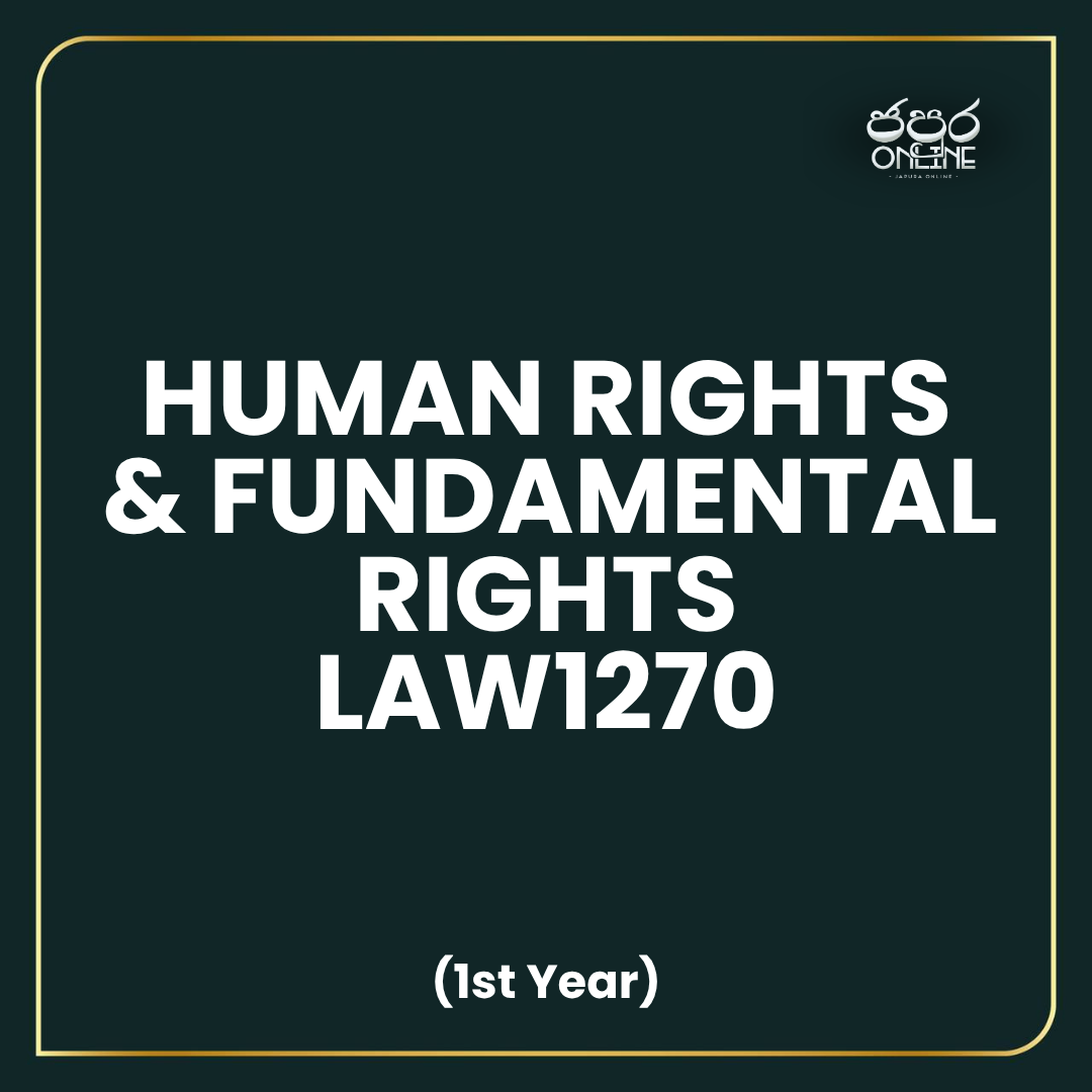 LAW1270 - Human Rights & FR