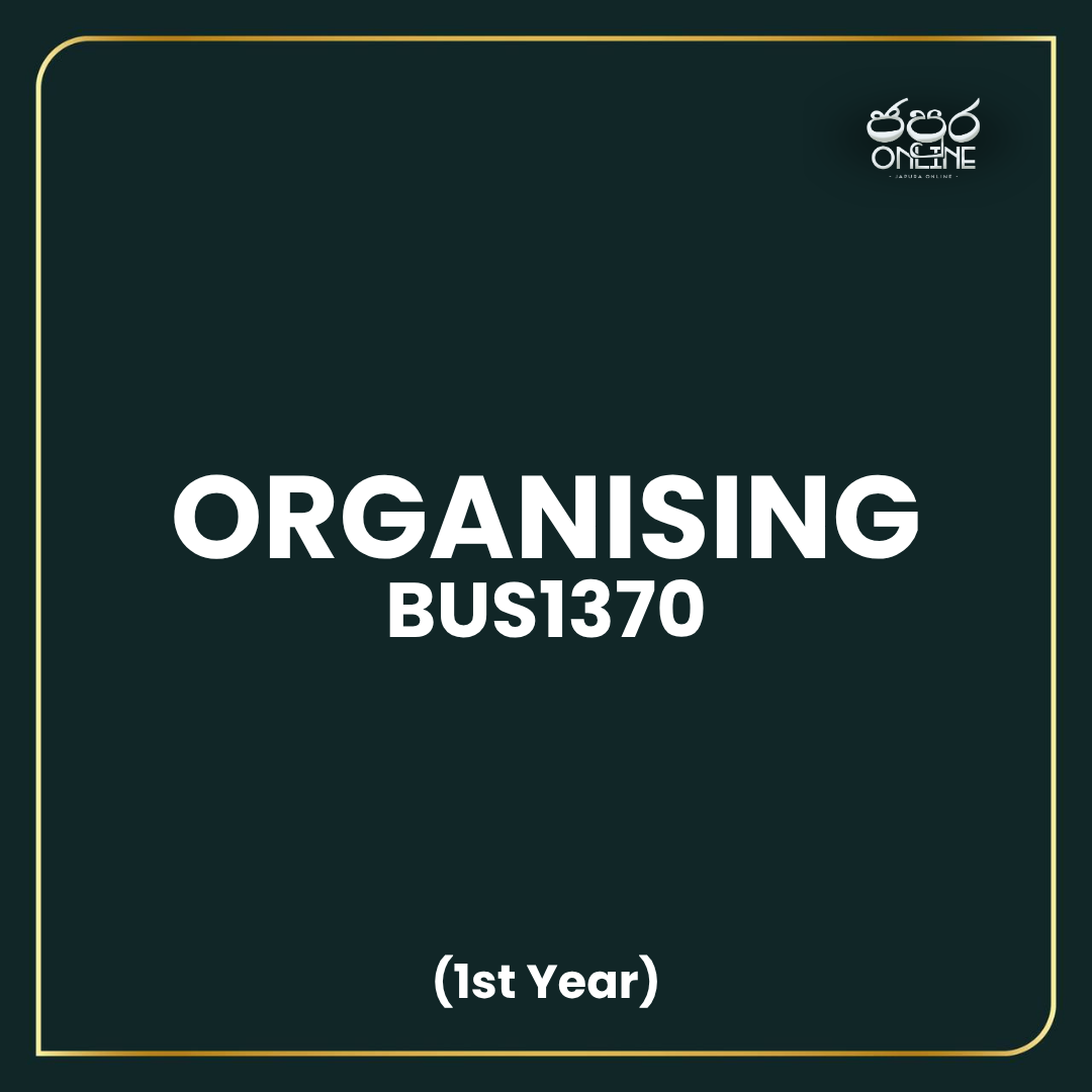 BUS1370 - Organising