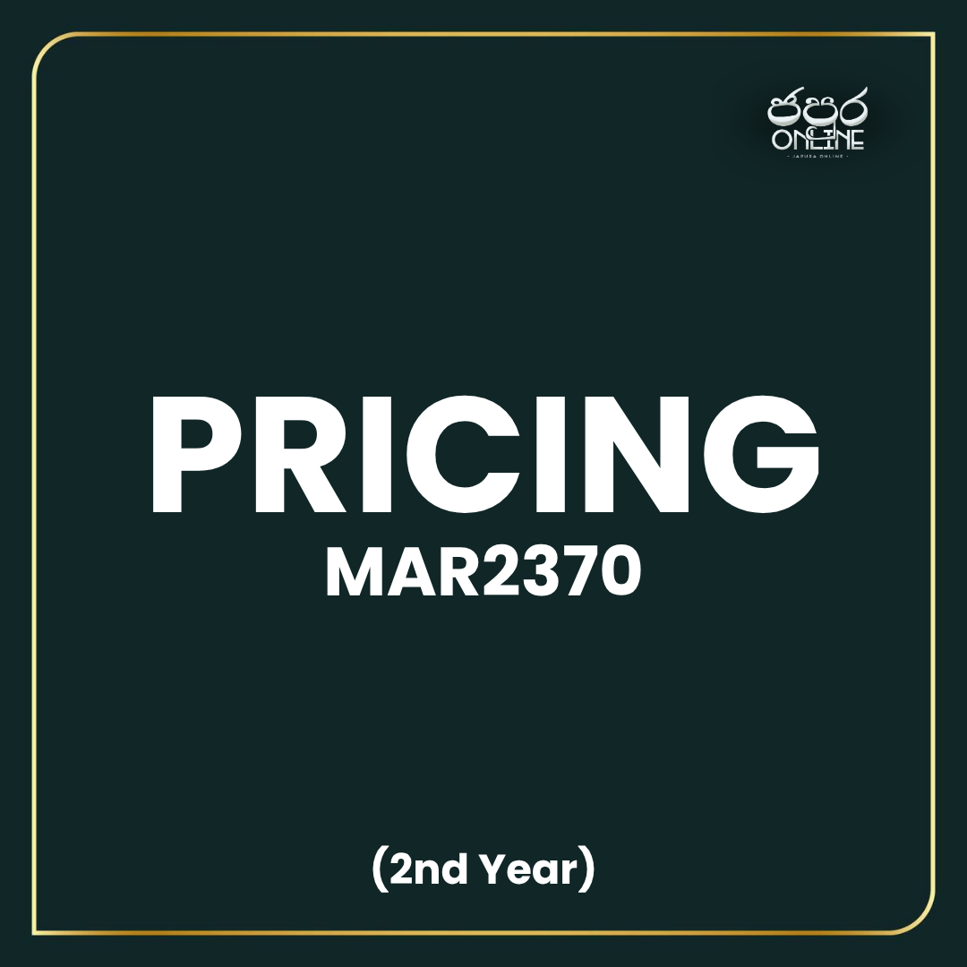 MAR2370 - Pricing Management